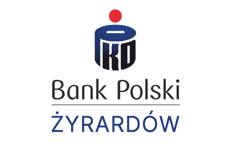 Logo żyrardowskiej placówki banku PKO Bank Polski SA