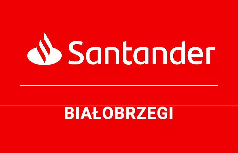 Logo białobrzeskiej placówki Santander Bank Polska S.A.
