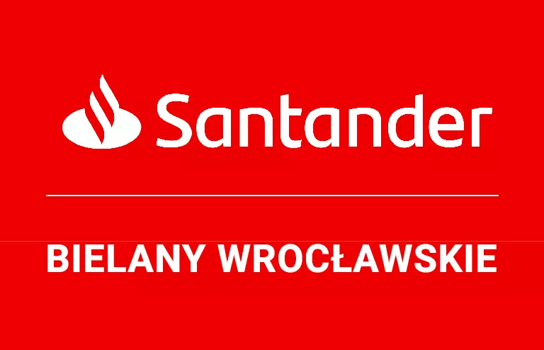 Logo bielańskiej placówki Santander Bank Polska S.A.