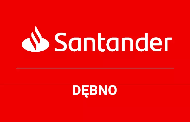 Logo dębnowskiej placówki Santander Bank Polska S.A.