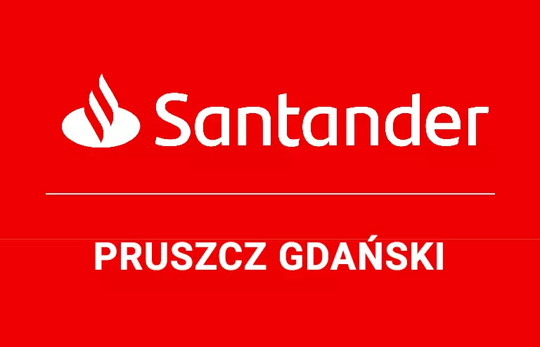 Logo pruszczańskiej placówki Santander Bank Polska S.A.