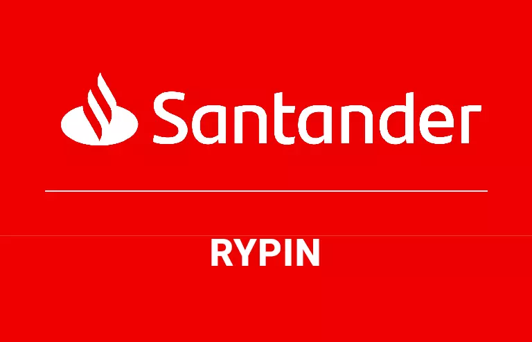 Logo rypińskiej placówki Santander Bank Polska S.A.