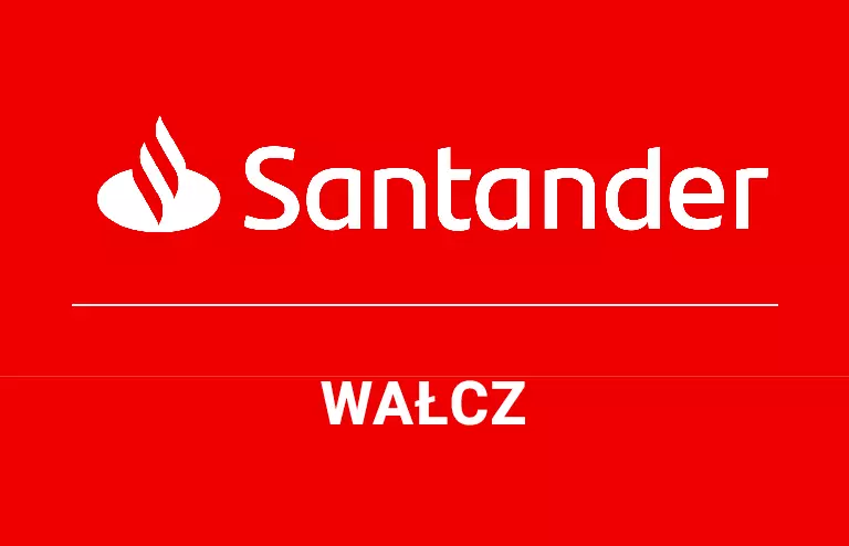 Logo wałeckiej placówki Santander Bank Polska S.A.