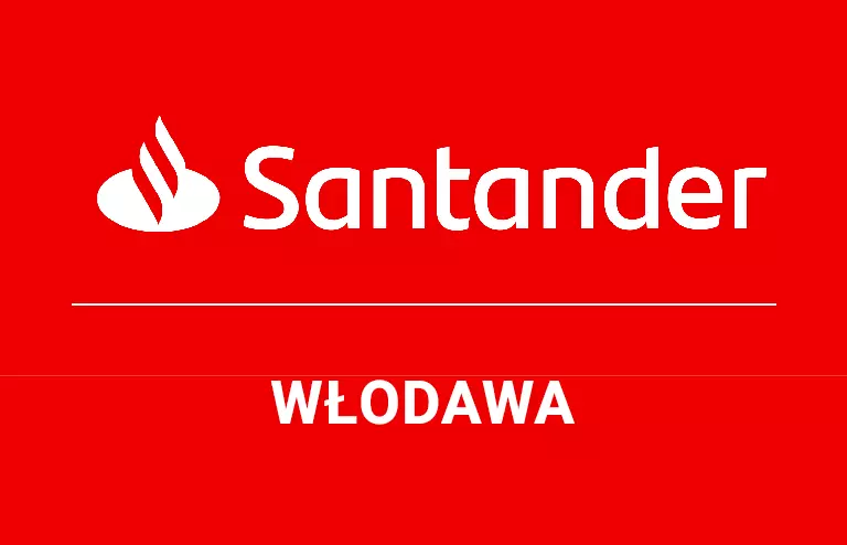 Logo włodawskiej placówki Santander Bank Polska S.A.