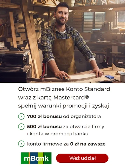 Konto mBiznes z bonusem