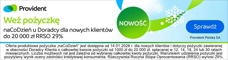 Pożyczka samoobsługowa Provident