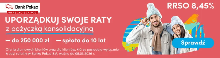 Pożyczka konsolidacyjna w banku Pekao
