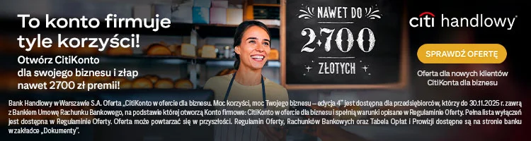 Załóż konto firmowy w Citi