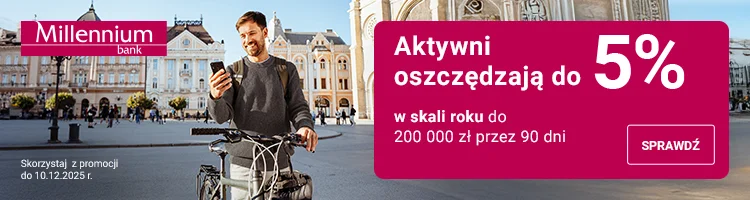 Załóż konto oszczędnościowe w Millennium