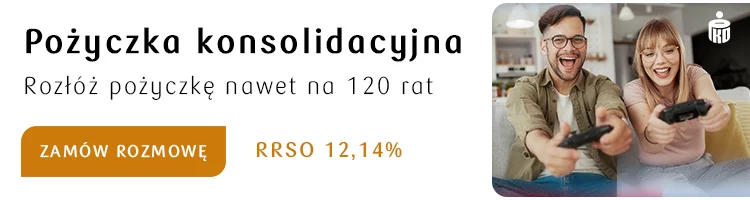 Zamów rozmowę o pożyczce konsolidacyjnej - rozłóż pożyczkę nawet na 120 rat